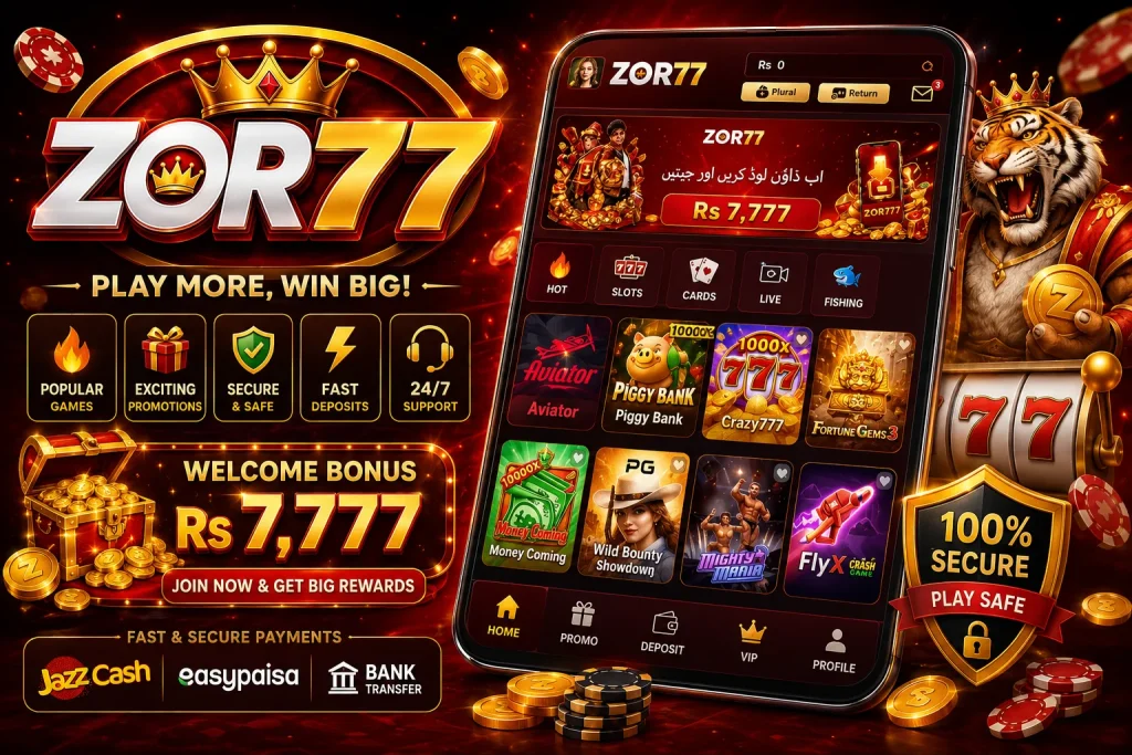 77ZOR Game Main Lobby Interface