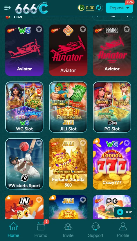 666C Game Android app dashboard interface overview