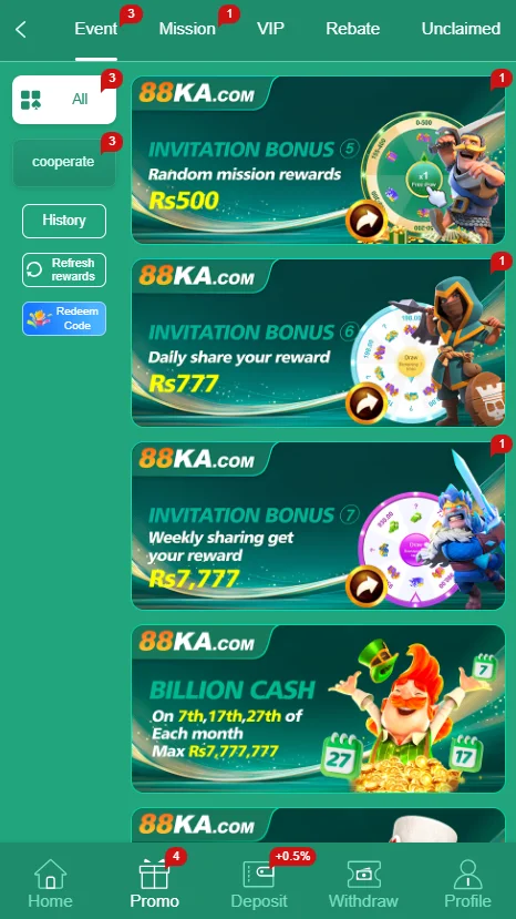 88KA Game Promotions