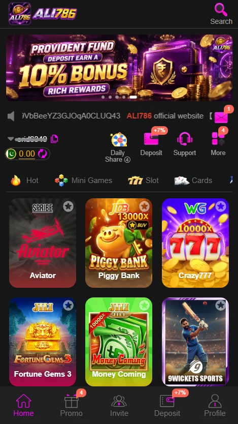 ALI786 Game Interface