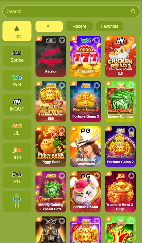 MF777 Game Types