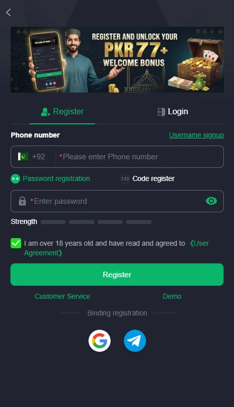 Y77 Game Registration and Login